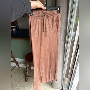 Tree of Life Satin Maxi Skirt in Copper Brown